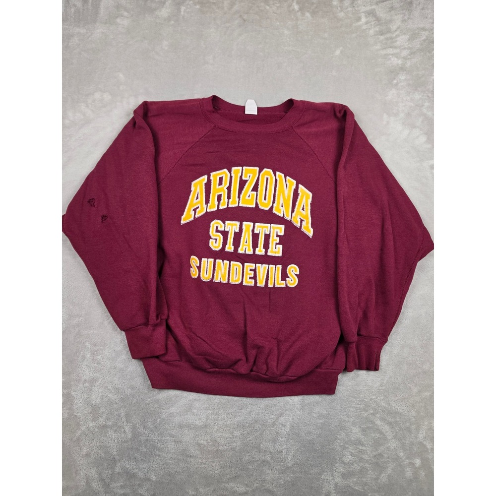 Vintage Discus Athletic Arizona State Sun Devils Sweatshirt Mens XL Maroon 80s